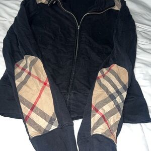 Burberry Black zip up sweater